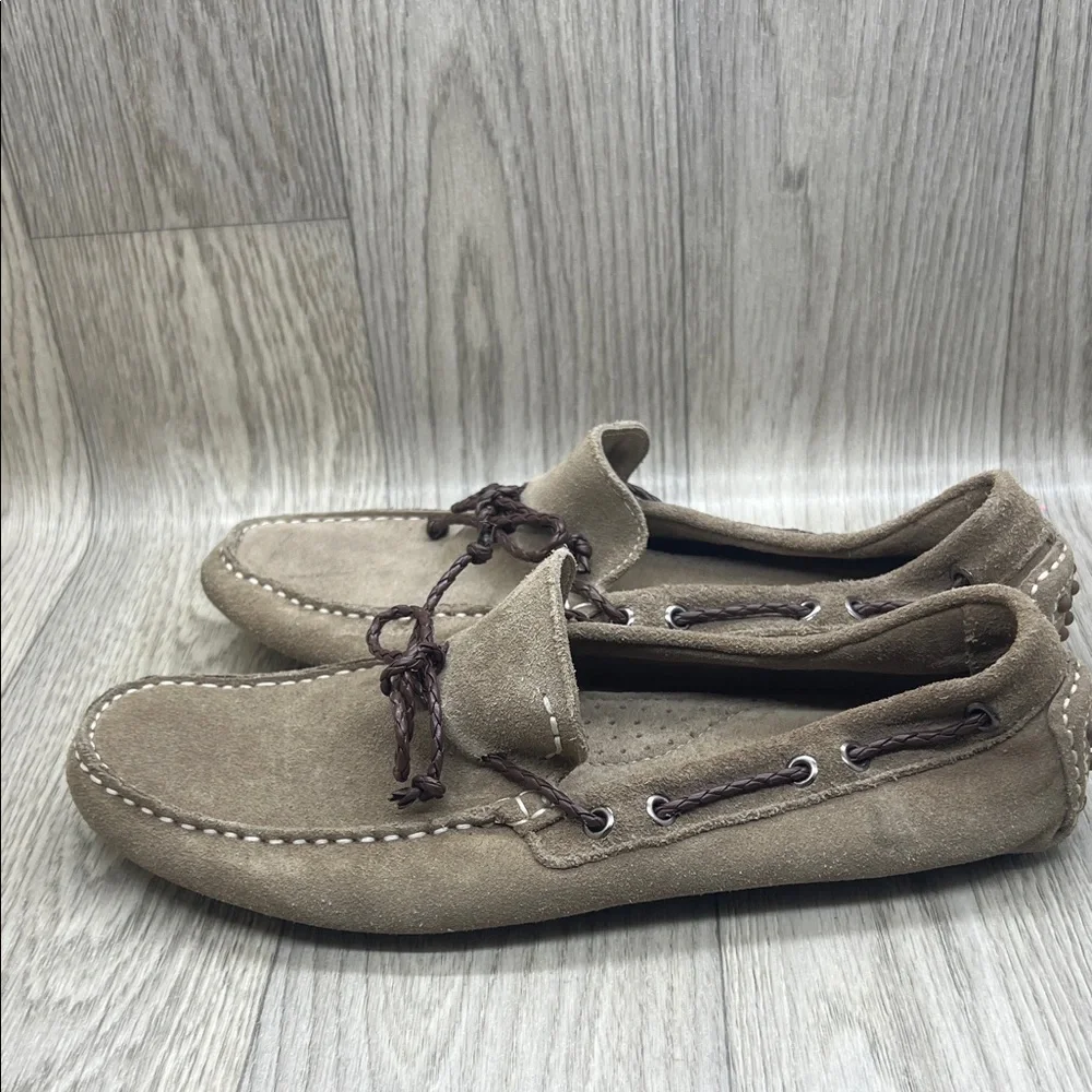 Saks Fifth Avenue Tan Suede Boat Shoes